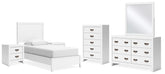 Binterglen Twin Panel Bed, Dresser, Mirror, Chest and 2 Nightstands